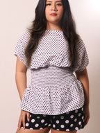 Classic Polka Cowl Back