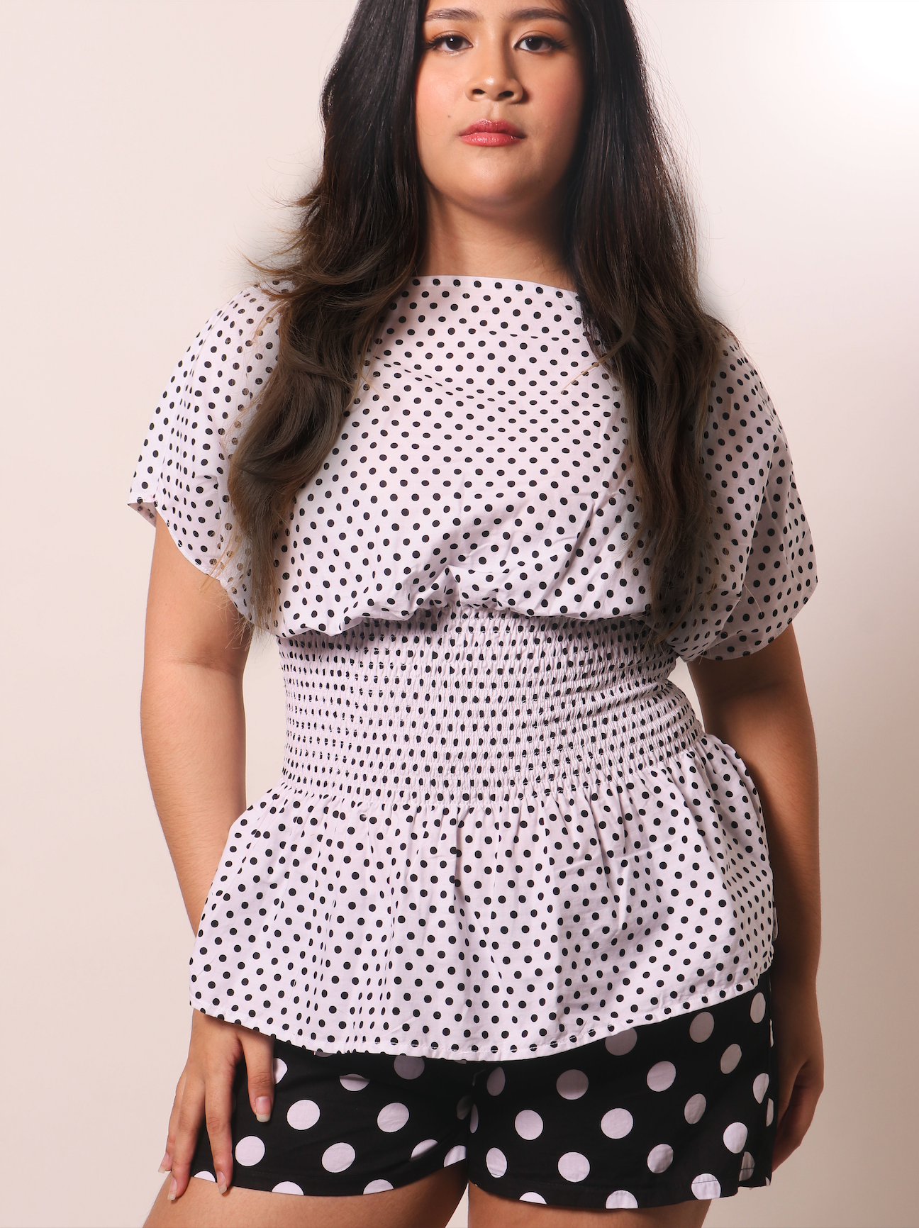 Classic Polka Cowl Back